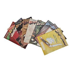 National Knife Collector 9 Magazines Mar - Sept Nov - Dec Vintage 1980 Editions